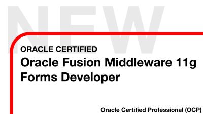 Oracle Fusion Middleware 11g Forms Developer
