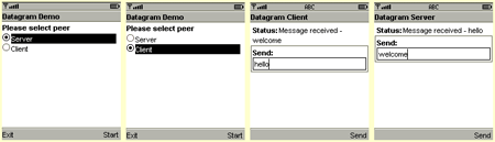 J2ME Wireless Toolkit Datagram Demo
