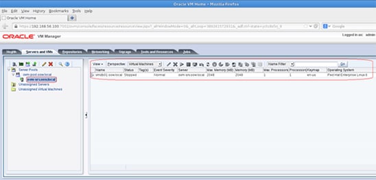 Selecting the server.