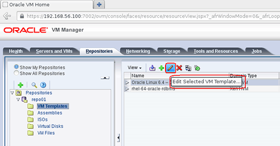 Selecting the template.