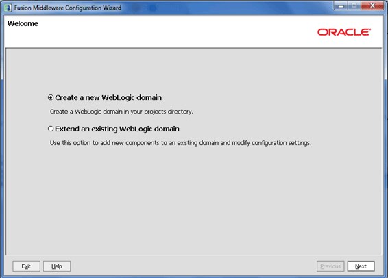 Weblogicdomain, creaci&oacute;n