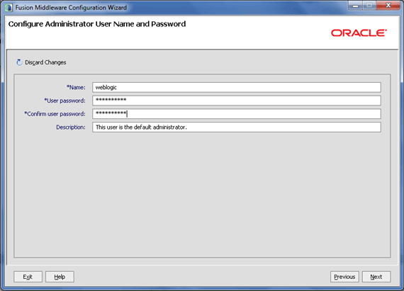 Weblogicdomain, nombre y directorio