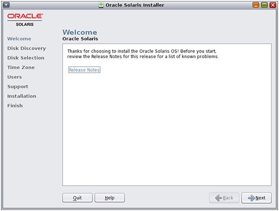 El instalador gr&aacute;fico de Oracle Solaris