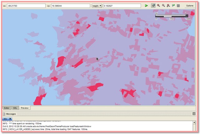 Previsualización de la capa de Densidad de Población