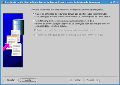 um novo perfil de senhas