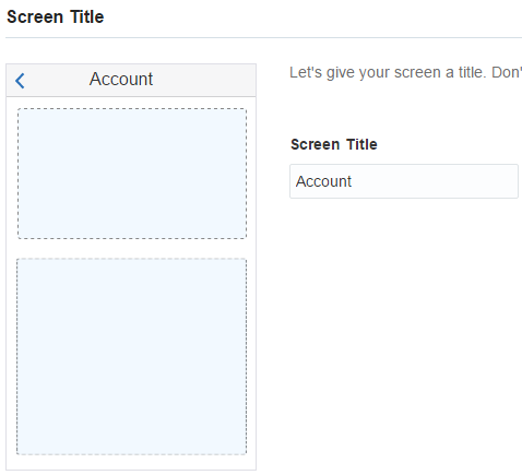 The Screen Title page.