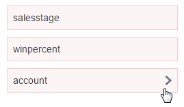 The Account field option.