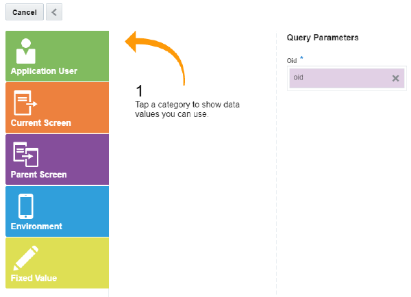 The oid query parameter for the Card component.