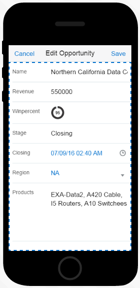 The Edit screen in the Preview.
