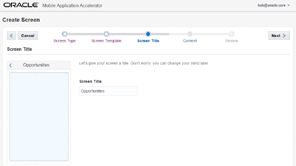 The Screen Title page.