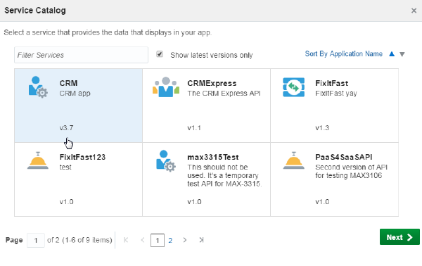 The Service Catalog.