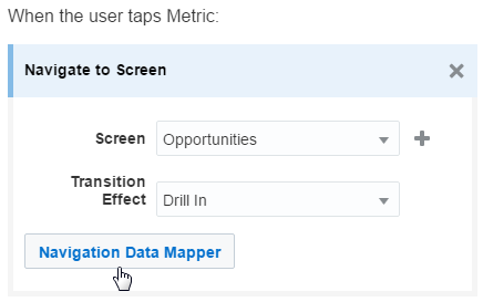 The Navigation Data Mapper button.