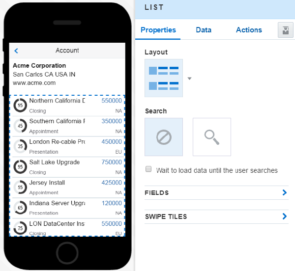 This List component.