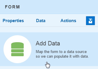 The Add Data QuickStart option.