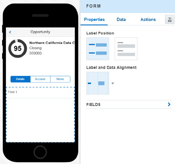 The Form component properties.