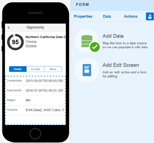 The Opportunity Details page.
