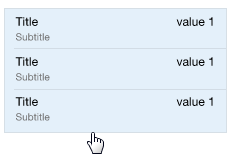 The list layout option.