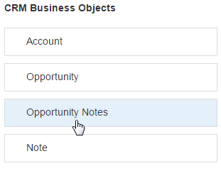 The Opportunity Notes option.