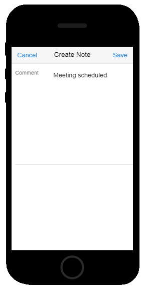 The Create Note screen.