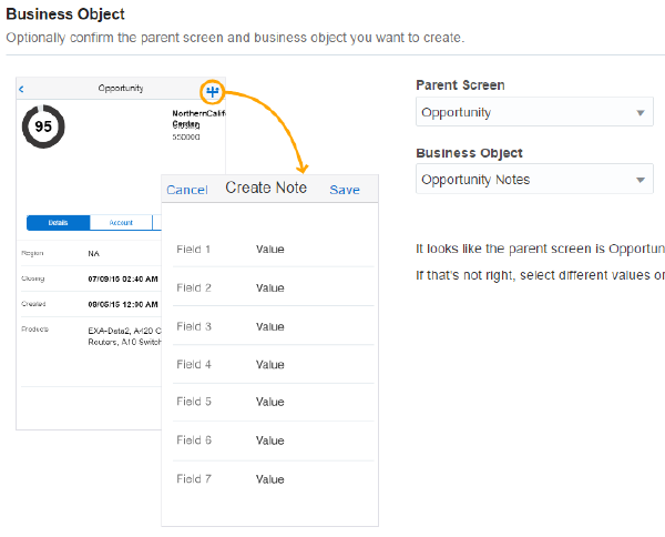 The Opportunity Notes business object.