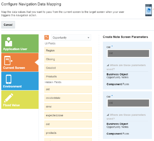 The Navigation Data Mapper page.