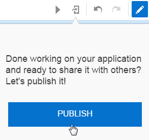 The Publish dialog.