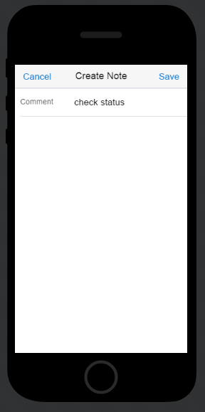 The Create Note screen.
