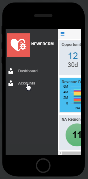 The Accounts menu item.