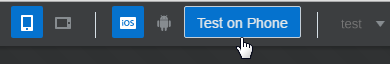 The Test on Phone button.