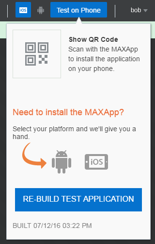 The generated QR code.