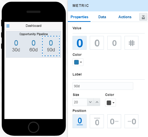 The Metrics components, configured.