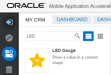 The LED Gauge component icon.