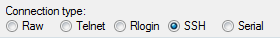 Connection type SSH