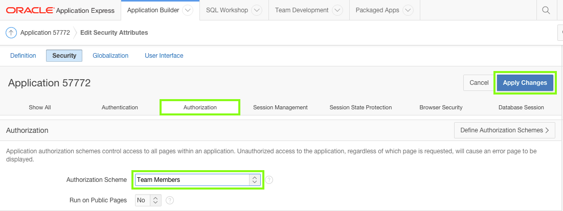 Select Authorization Scheme