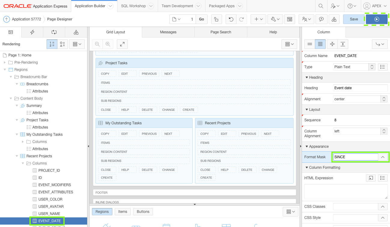 Update Column Properties
