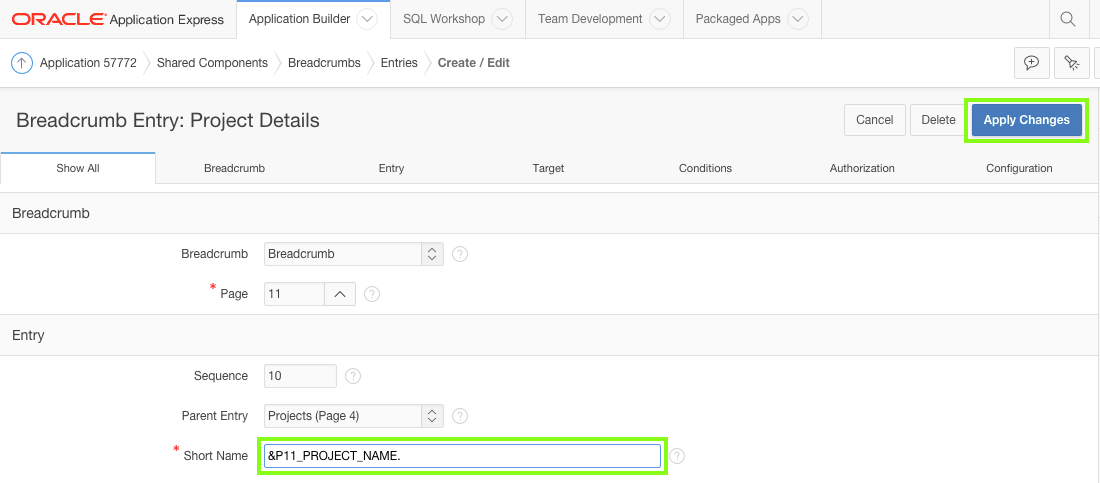 Breadcrumb Attributes