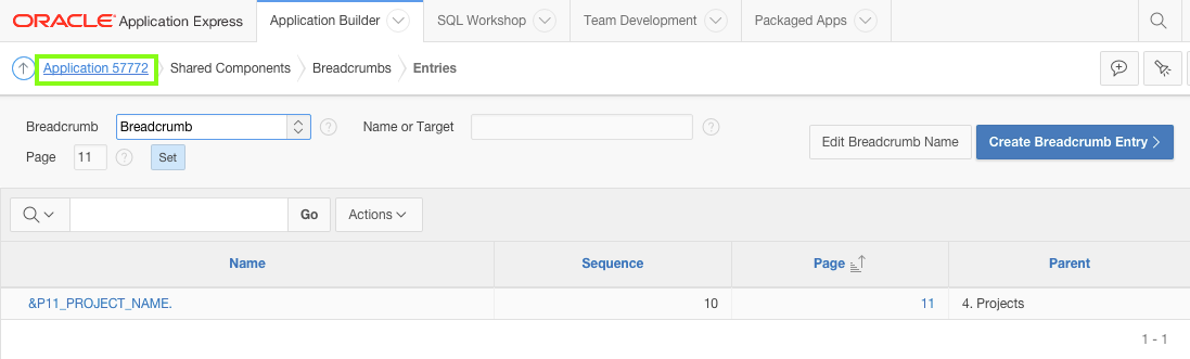 Navigate to Application
