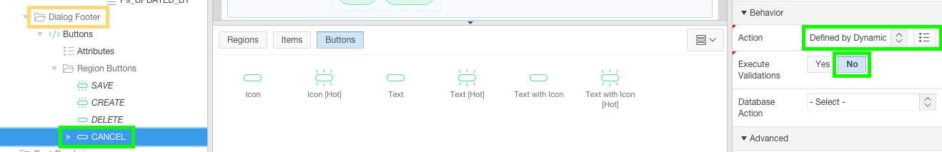 Set button attributes