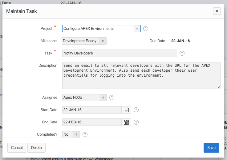 Runtime Maintain Task