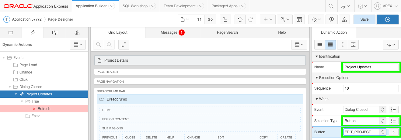 Edit Dynamic Action Attributes