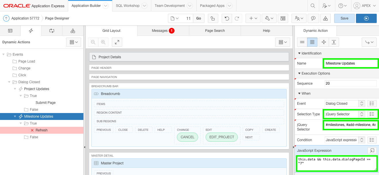 Edit Dynamic Action Attributes