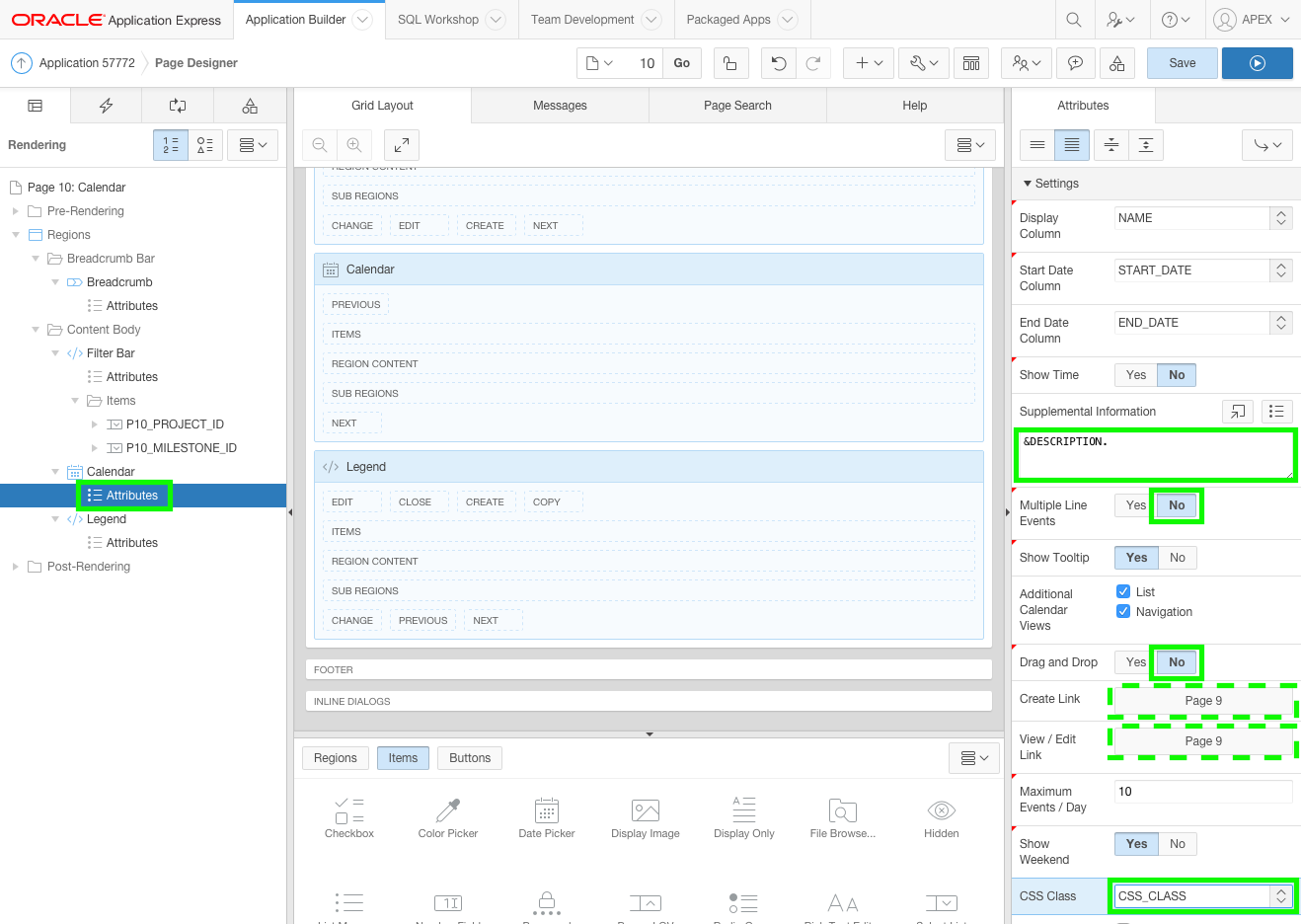 Update Region Attributes
