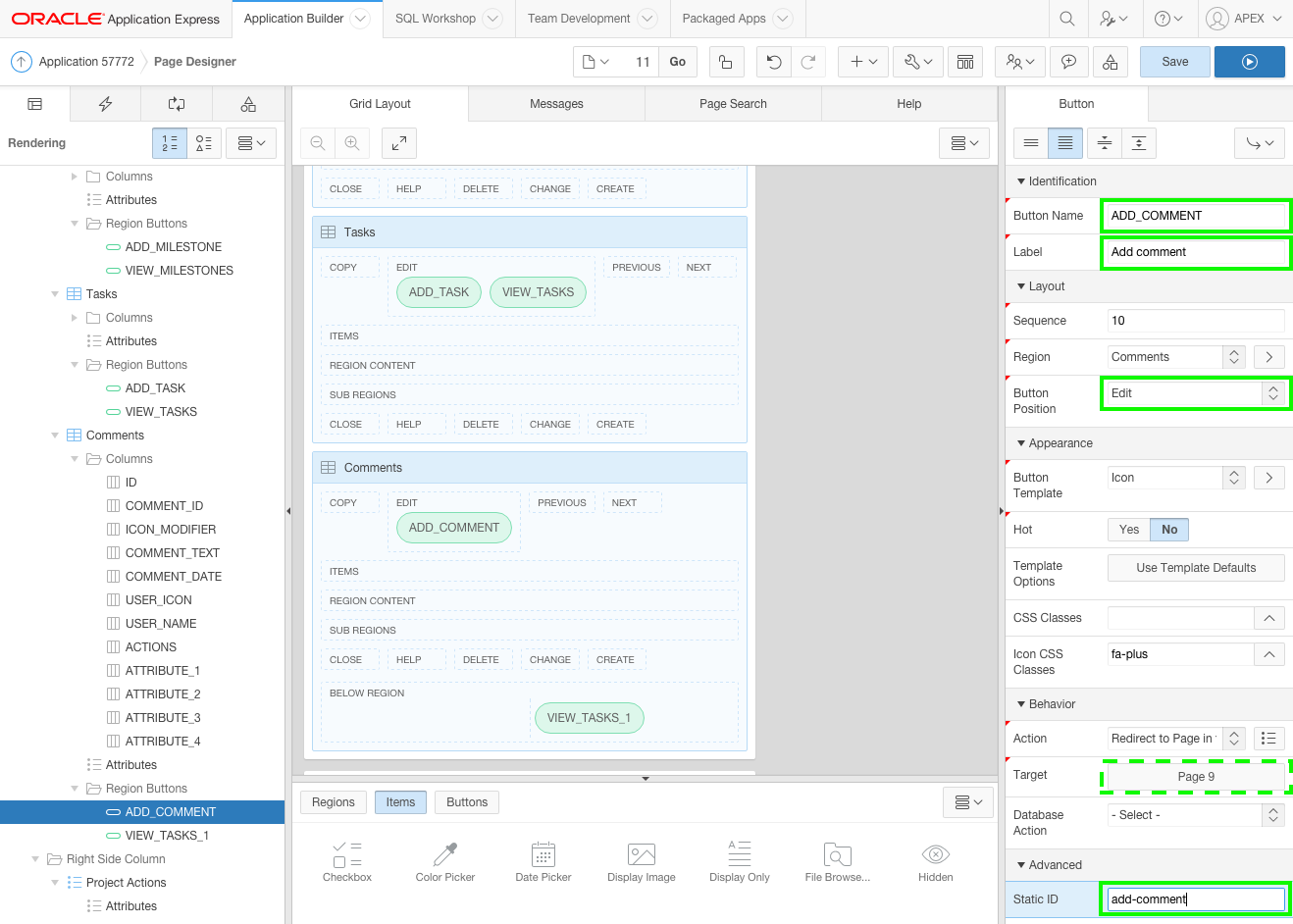 Edit Button Attributes