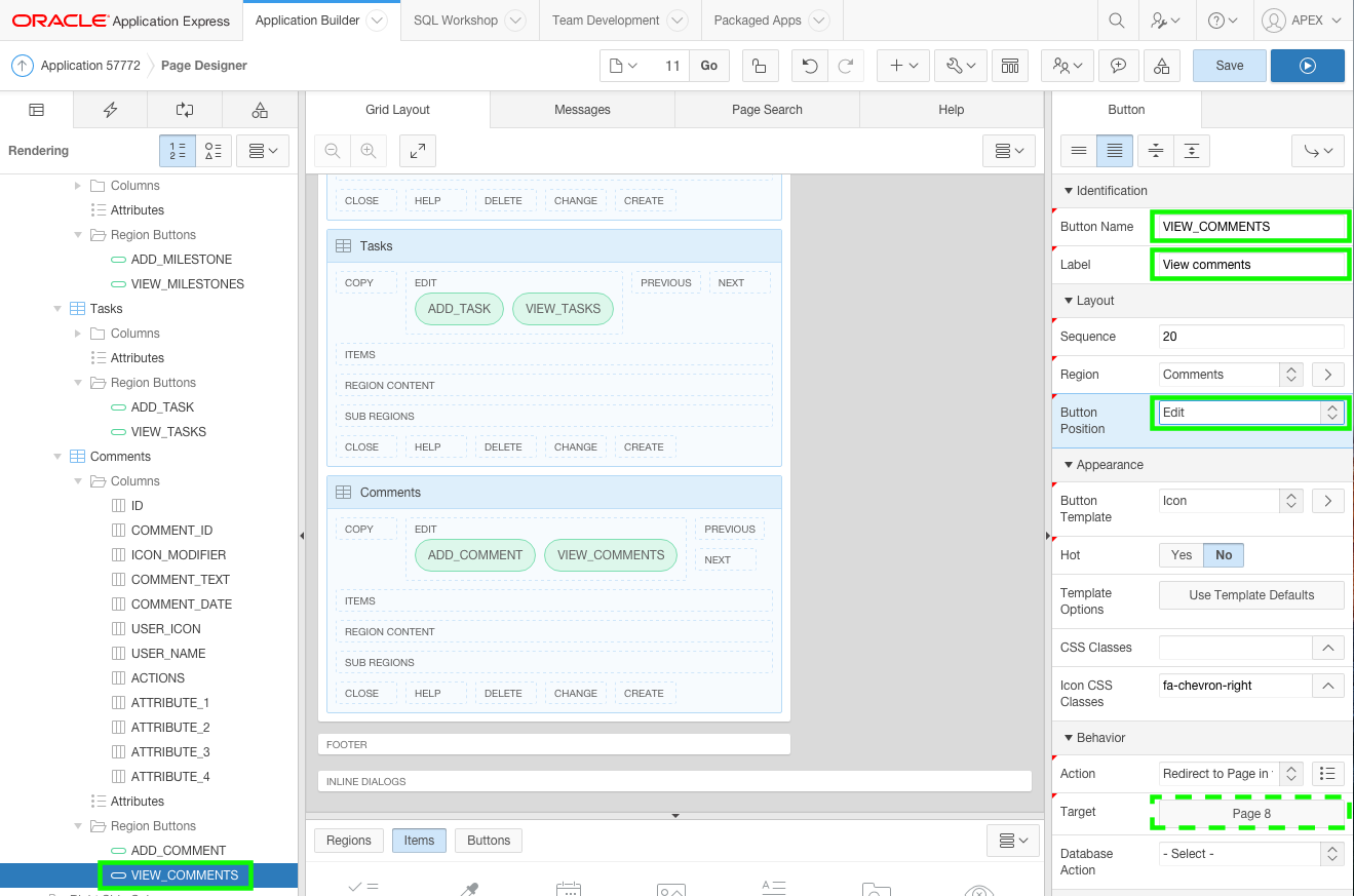 Edit Button Attributes
