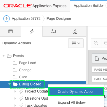 Create Dynamic Action