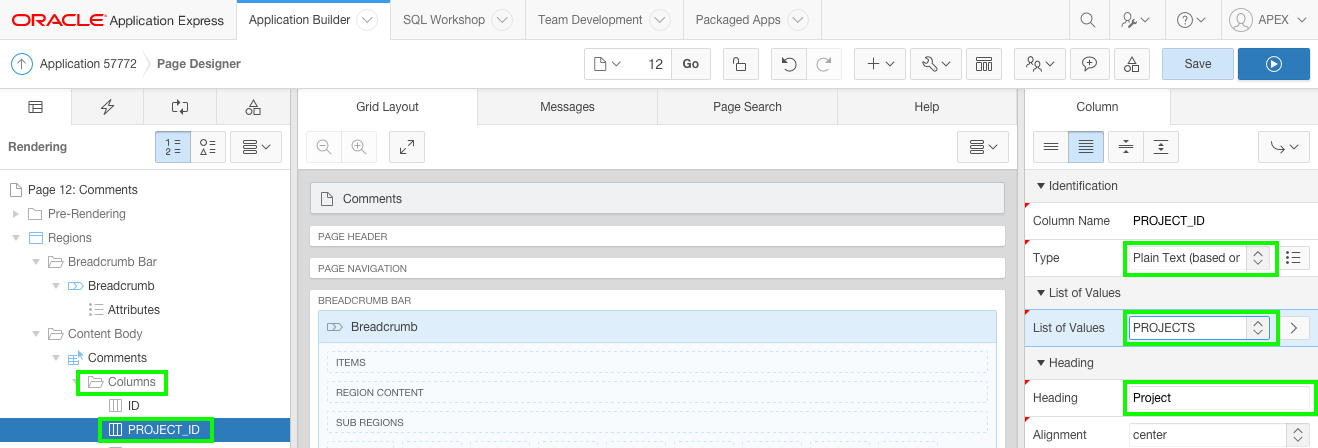 Update Column Attributes
