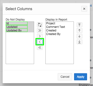 Runtime - Select Columns