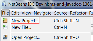 File > New Project NetBeans 8 EA Developer version