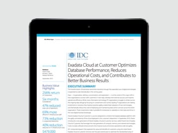 Oracle  Exadata Cloud at Customer Contributes to Better Business Results