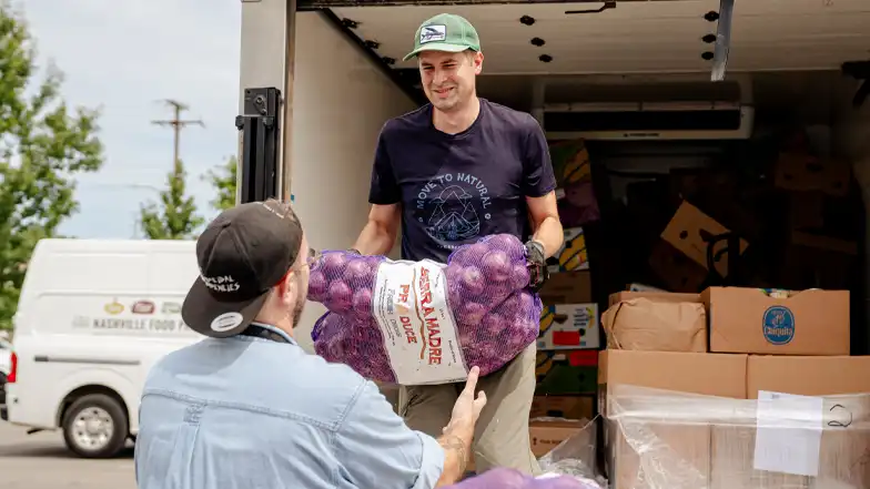 donating food